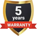 5 years warranty